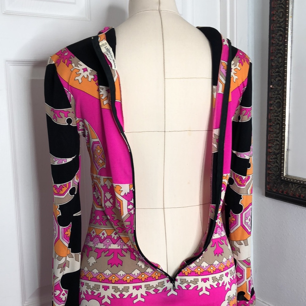 Vintage Leonard Paris silk floral abstract maxi dress - Picture 16 of 16